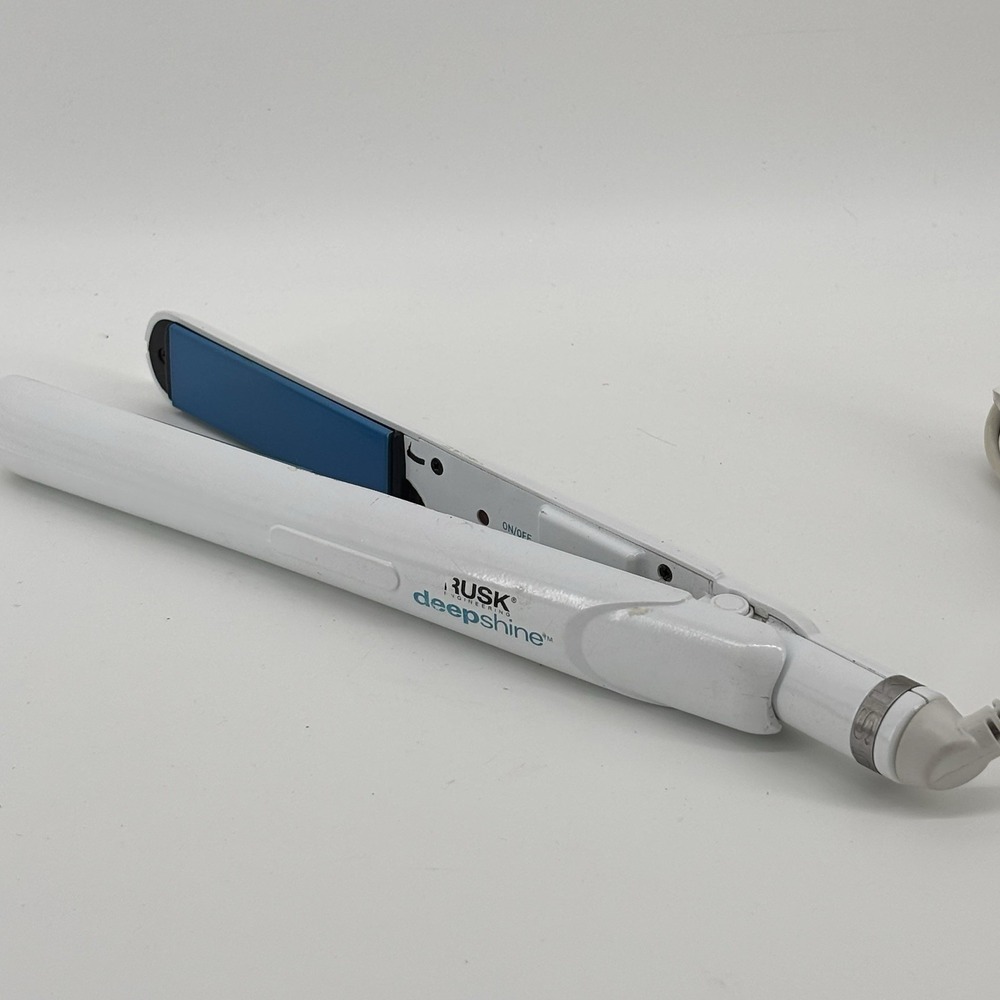 Rusk Deep Shine STR8 Ceramic Flat Iron 450F 25 Heat Settings 1" Plates